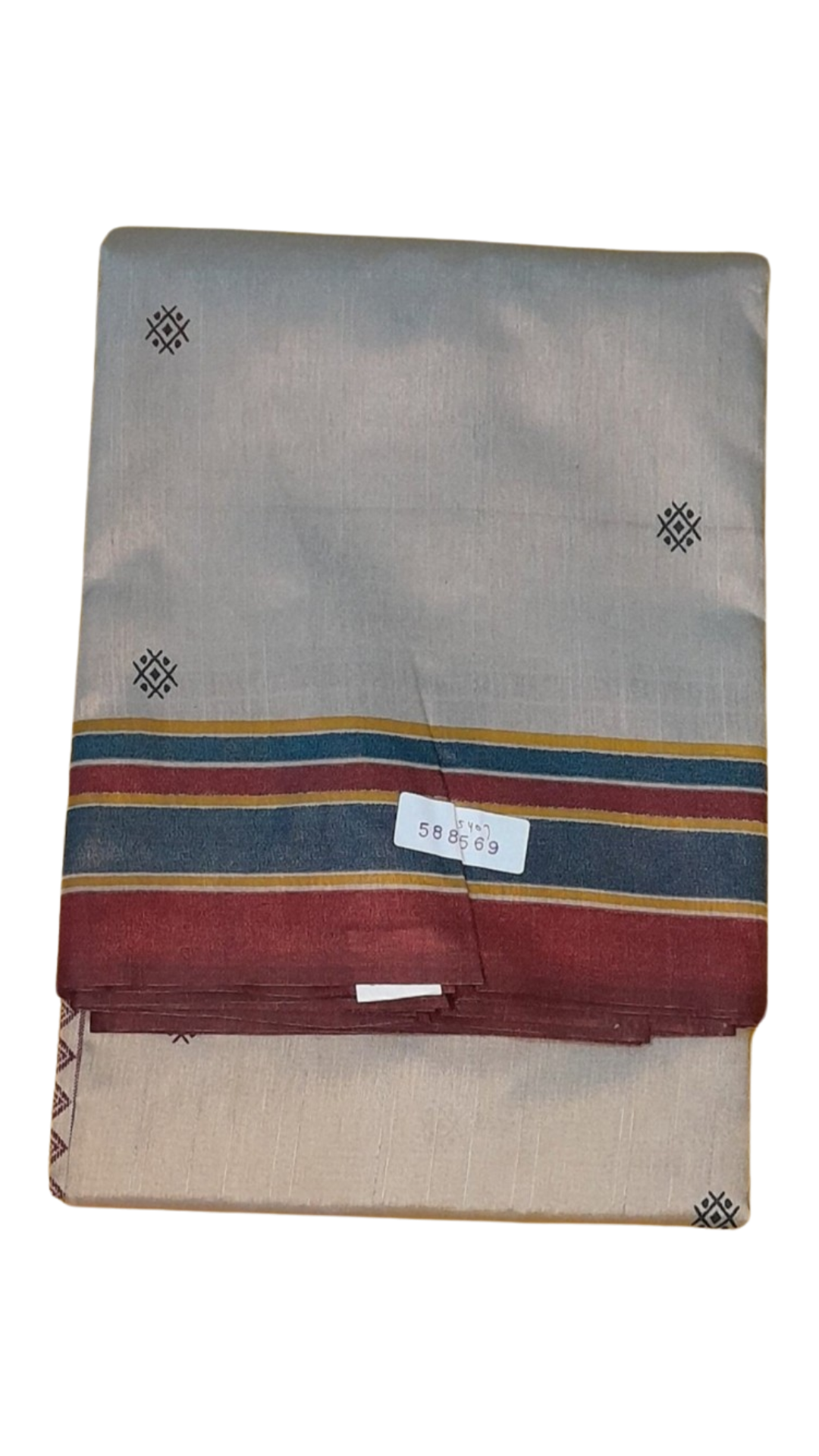 Smooth Coffe brown Silk Cotton Saree With Black , Maroon Motifs with a Two Color Border ,Mustard Outline & A Deep Maroon Blouse To Amp Up Your Festive Look - With Blouse - SonaMandir