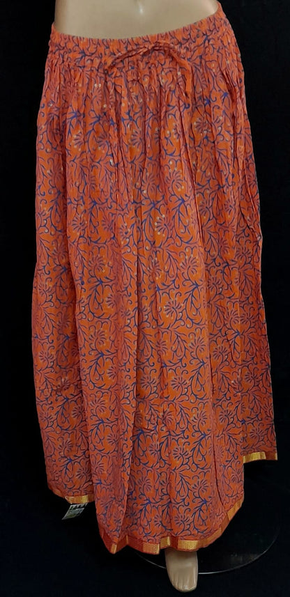 Jaipur Cotton Printed Skirt - Full Length, Belt Closure, Regular Fit - Available in 5 Colors